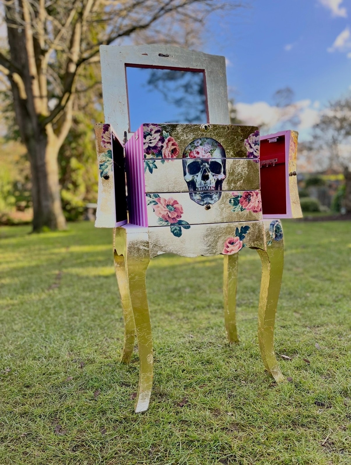 Refined upcycled furniture in a real home