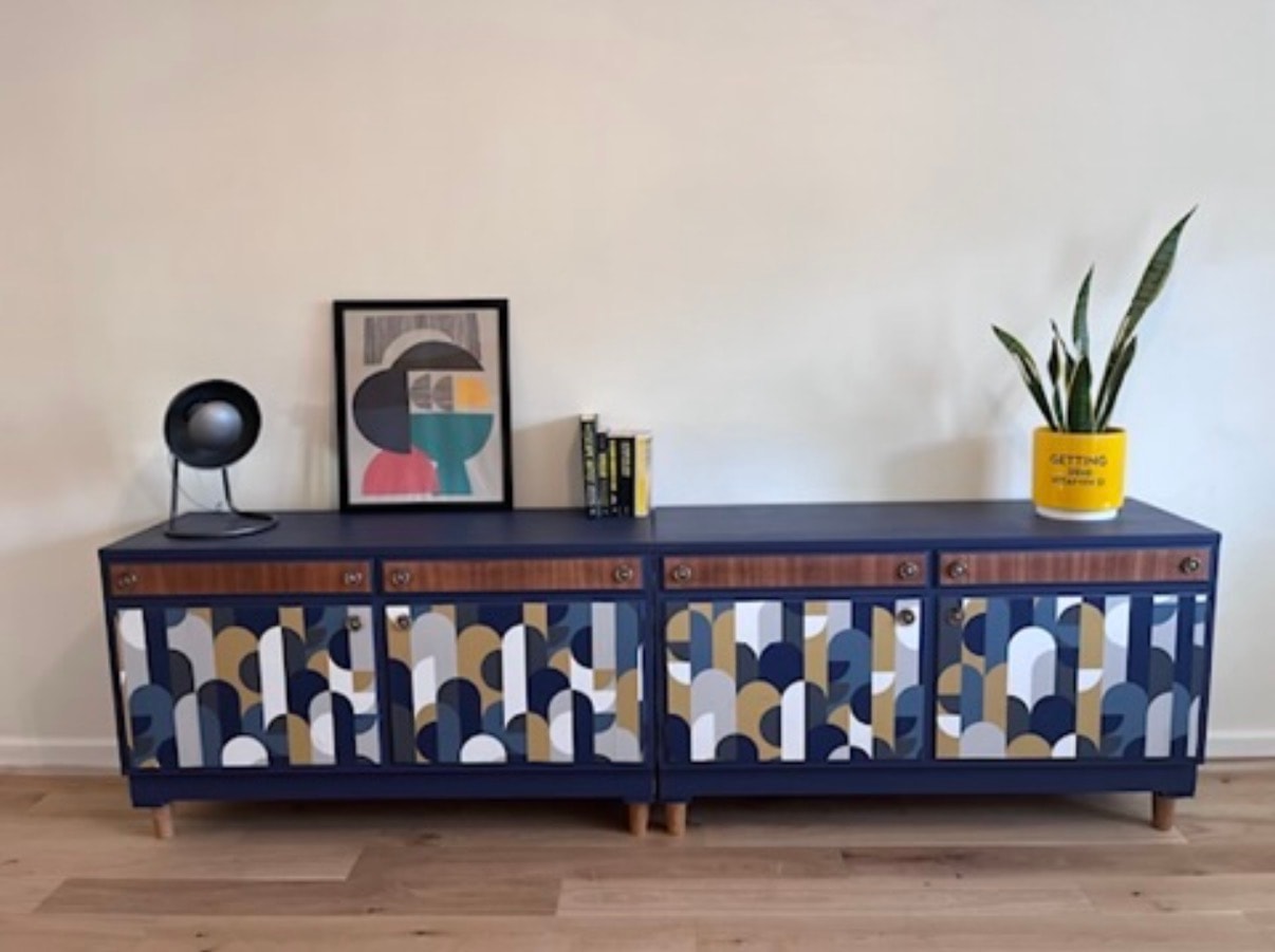 Refined upcycled furniture with colour and considered details